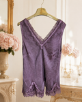 Premium Viskose-Top mit Spitze im Vintage-Look – Made in Italy