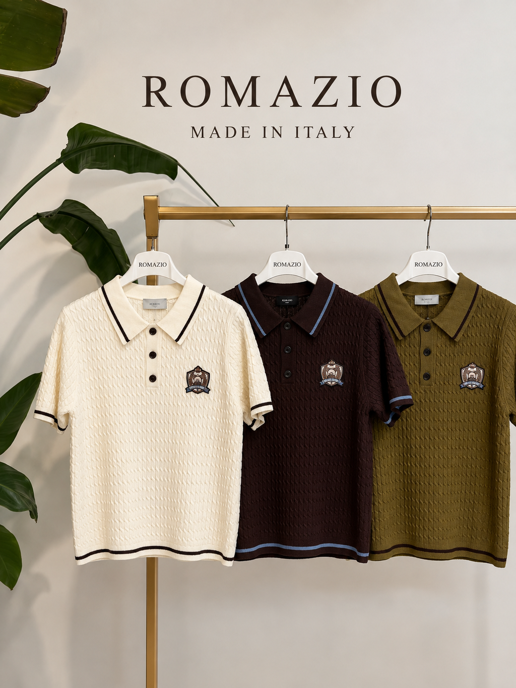 Strick Polo mit Kragen – Made in Italy | One Size bis XL