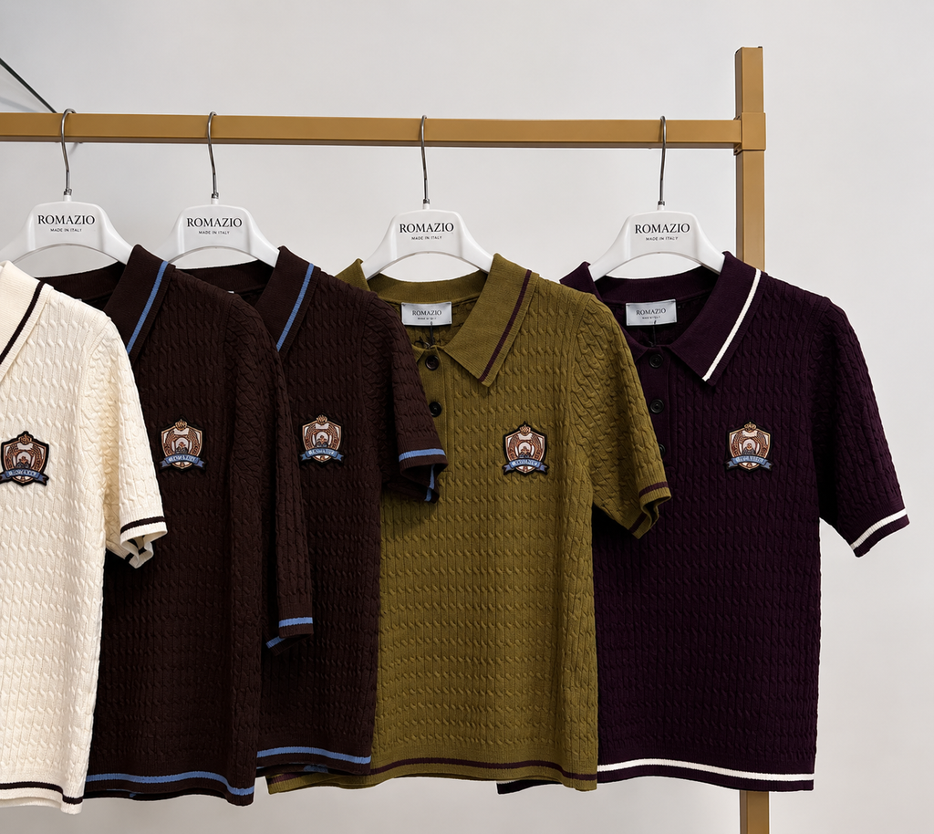 Strick Polo mit Kragen – Made in Italy | One Size bis XL