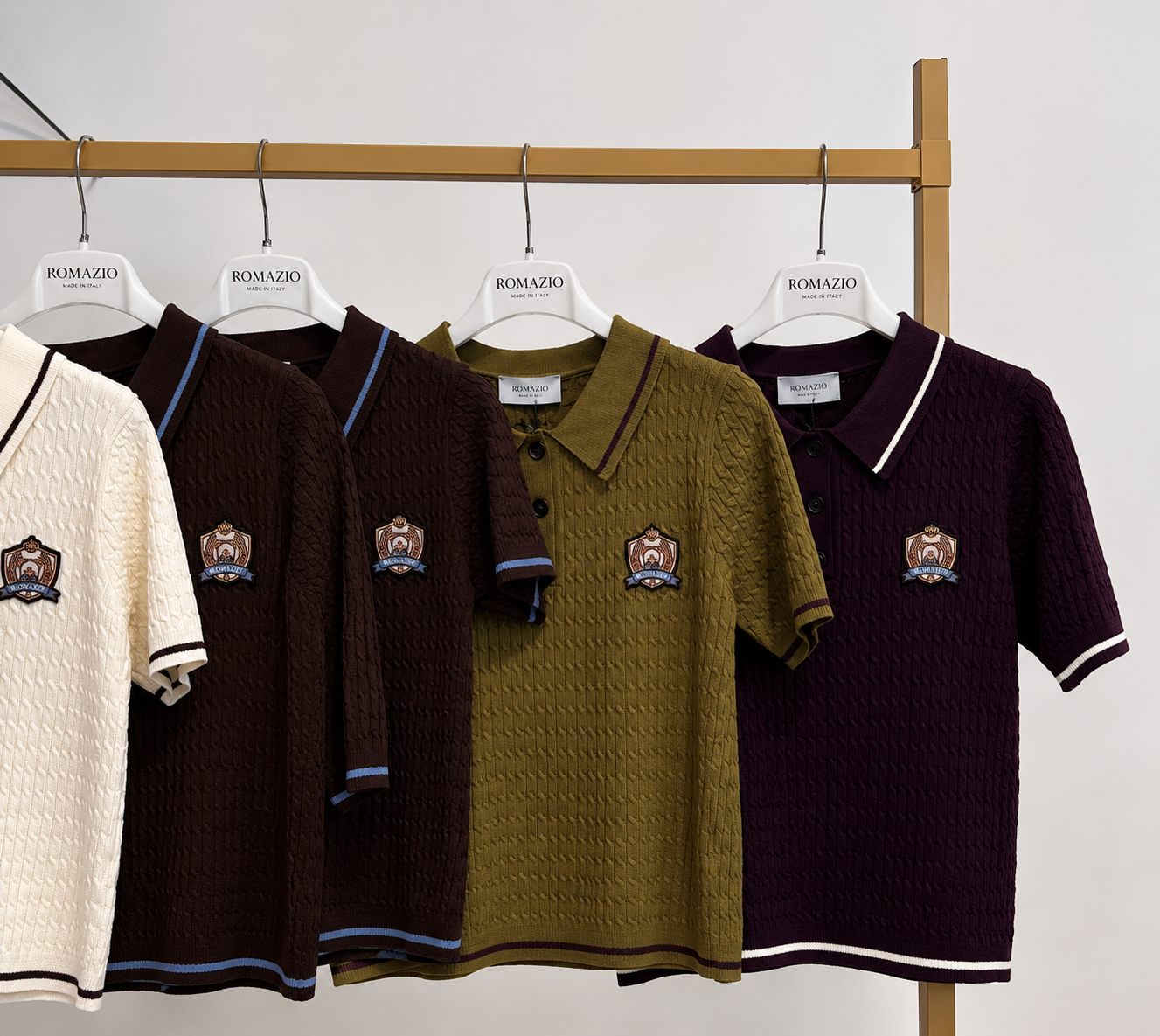 Strick Polo mit Kragen – Made in Italy | One Size bis XL